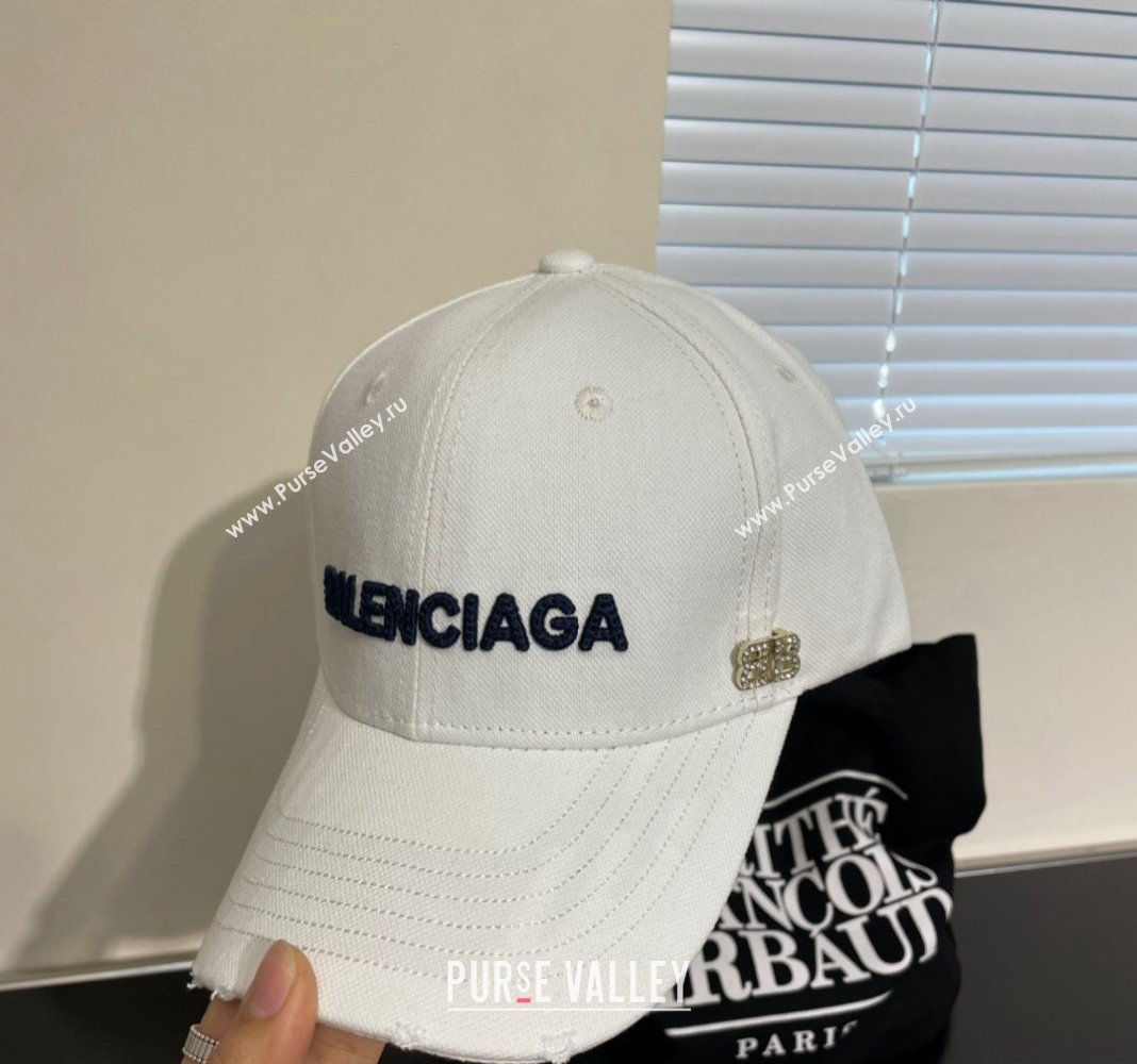 Balenciaga Baseball Hat White 2024 0112 (MAO-240112010)