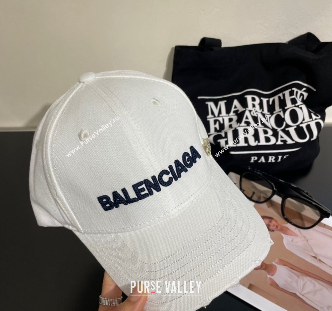 Balenciaga Baseball Hat White 2024 0112 (MAO-240112010)