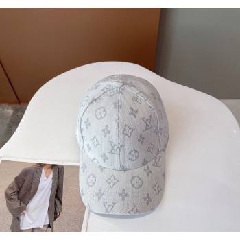 Louis Vuitton Monogram Denim Baseball Hat White 2024 0112 (MAO-240112016)