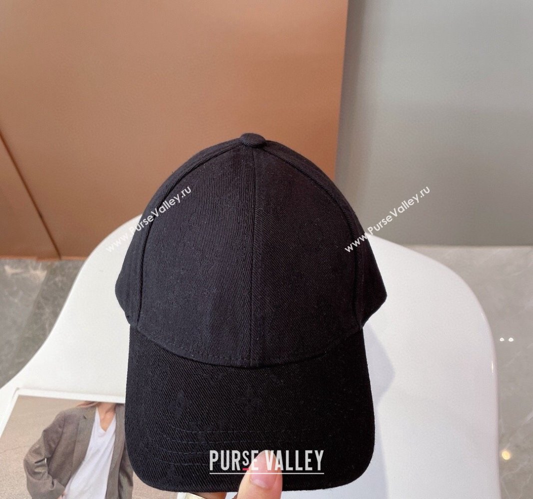 Louis Vuitton Monogram Denim Baseball Hat Black 2024 0112 (MAO-240112018)