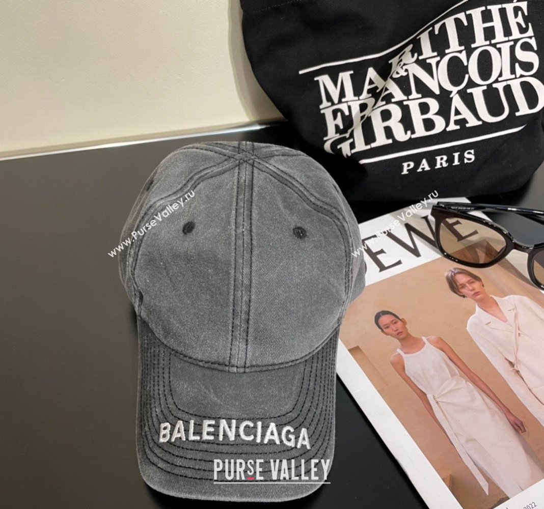 Balenciaga Denim Baseball Hat Grey 2 2024 0112 (MAO-240112031)