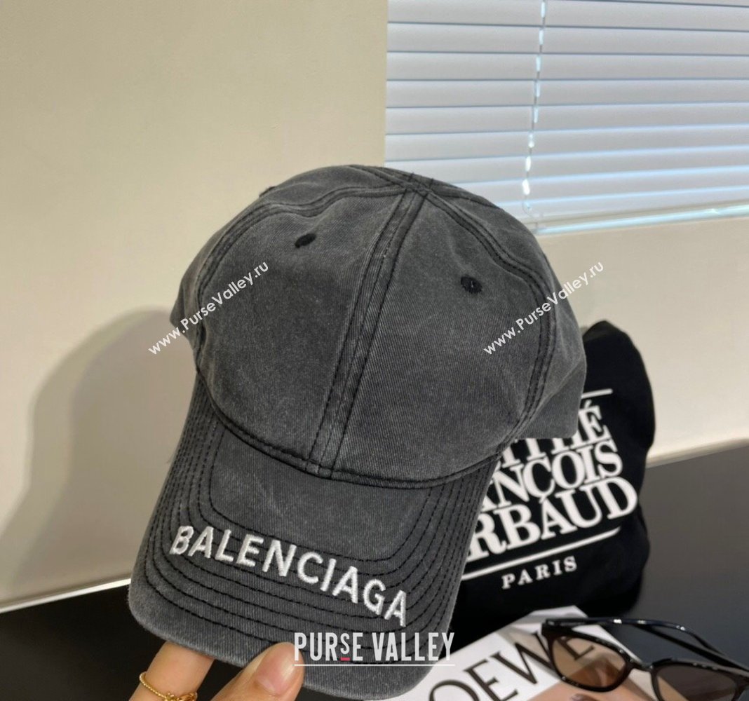 Balenciaga Denim Baseball Hat Grey 2 2024 0112 (MAO-240112031)