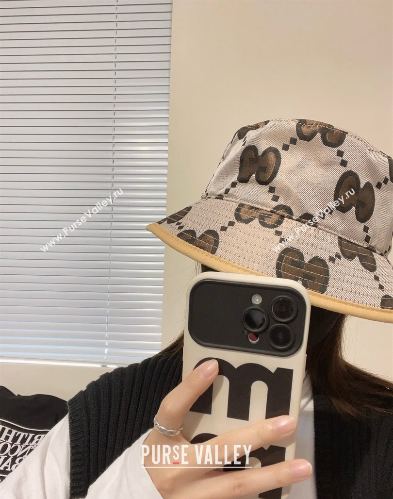 Gucci Interlocking G Bucket Hat Beige 2024 0112 (MAO-240112032)