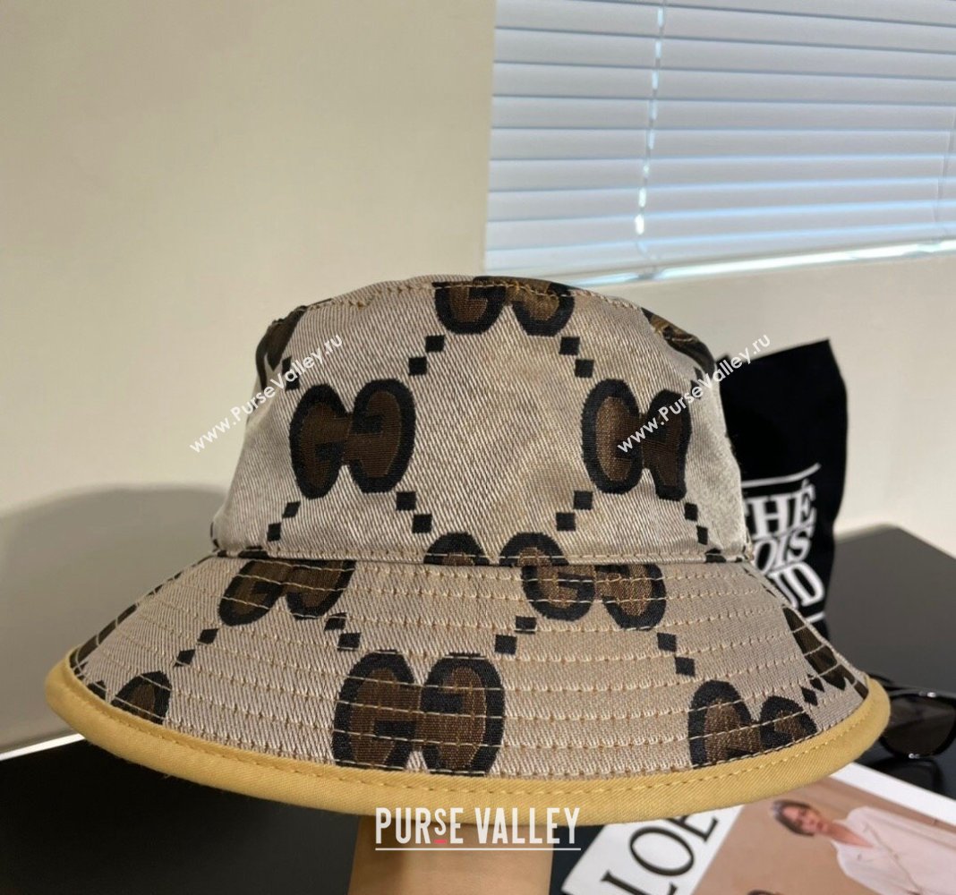 Gucci Interlocking G Bucket Hat Beige 2024 0112 (MAO-240112032)