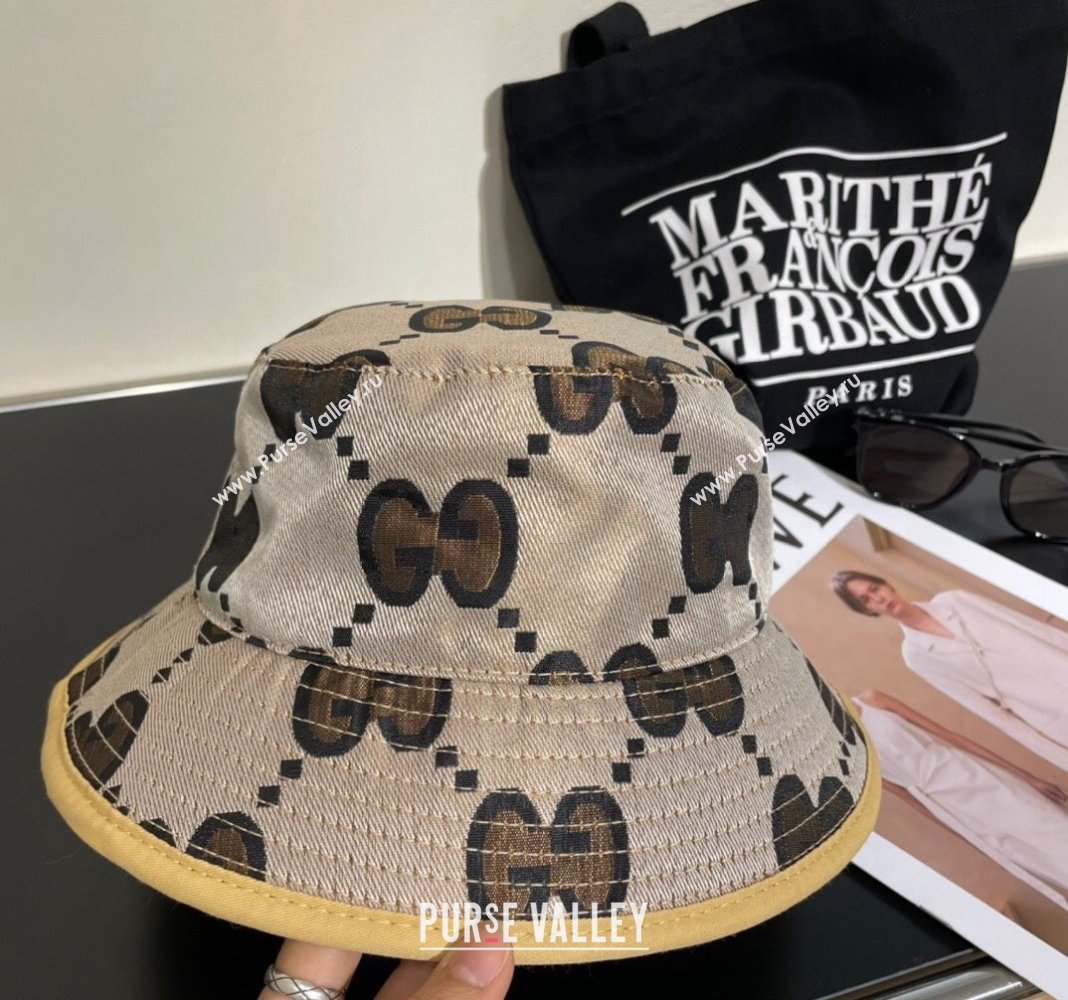 Gucci Interlocking G Bucket Hat Beige 2024 0112 (MAO-240112032)