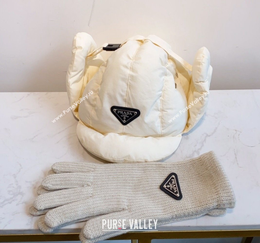 Prada Knit Gloves White 2024 0111 (MAO-240111101)