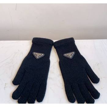 Prada Knit Gloves Black 2024 0111 (MAO-240111102)