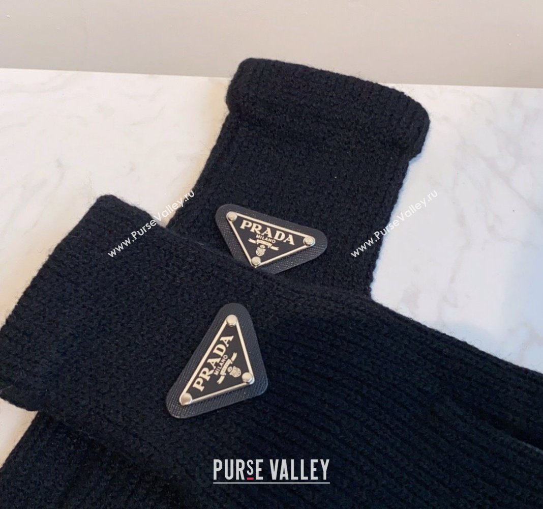 Prada Knit Gloves Black 2024 0111 (MAO-240111102)