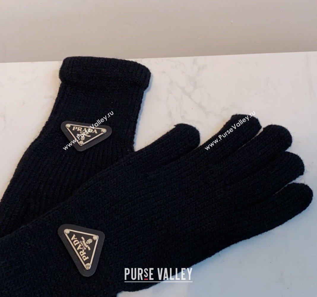 Prada Knit Gloves Black 2024 0111 (MAO-240111102)