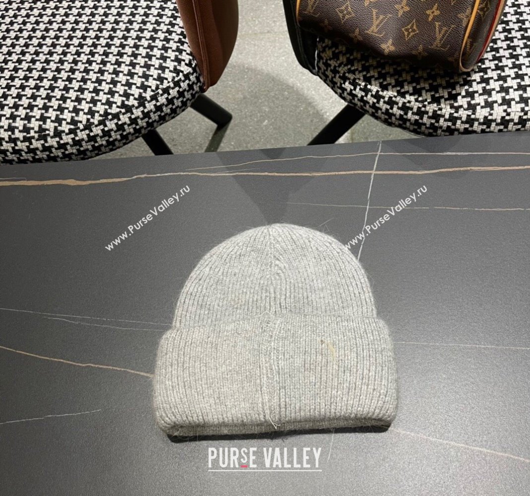 Prada Knit Hat with Charm Grey 2024 0111 (A-240111124)