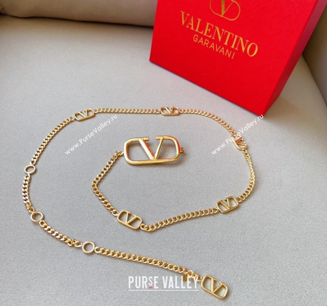 Valentino VLogo Signature Chain Belt Gold 2024 0131 (99-240131178)