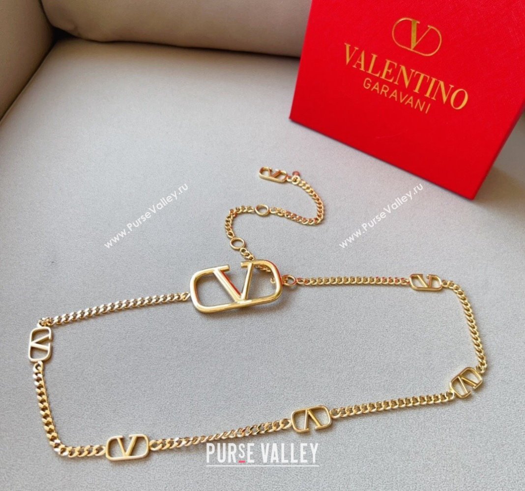 Valentino VLogo Signature Chain Belt Gold 2024 0131 (99-240131178)