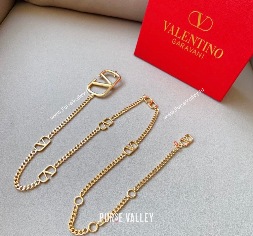 Valentino VLogo Signature Chain Belt Gold 2024 0131 (99-240131178)