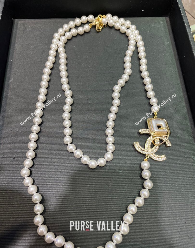 Chanel Pearl Sweater Long Necklace 2024 020115 (YF-240201015)