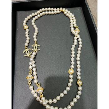 Chanel Pearl Sweater Long Necklace 2024 020143 (YF-240201043)