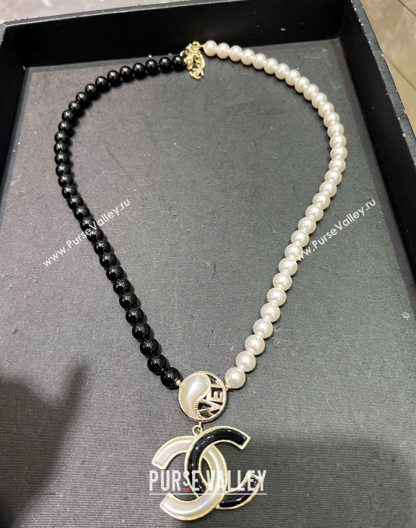 Chanel Pearl Sweater Long Necklace 2024 020145 (YF-240201045)