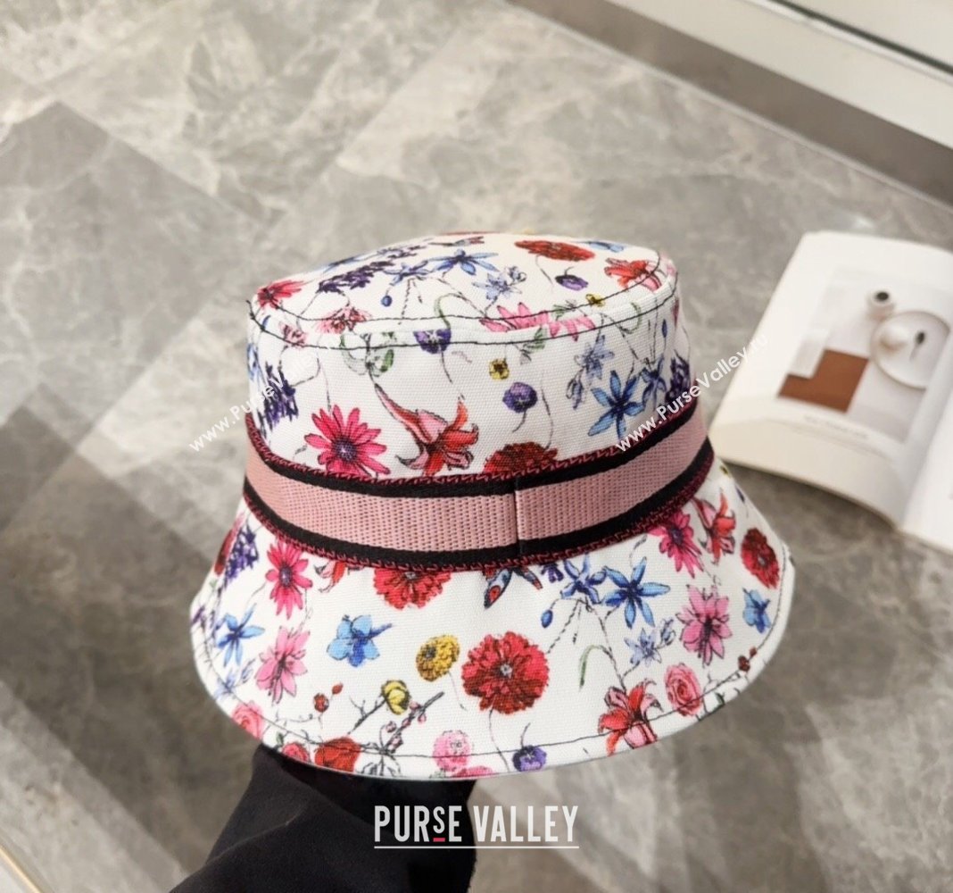 Dior Flora Bucket hat Pink 2024 0131 (MAO-240131041)