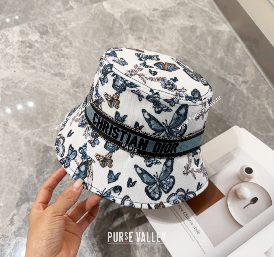 Dior Butterfly Bucket hat Blue 2024 0131 (MAO-240131042)