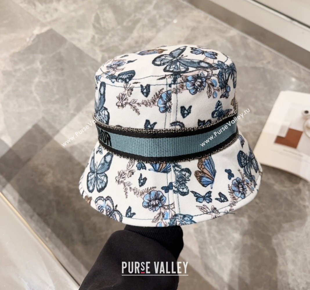 Dior Butterfly Bucket hat Blue 2024 0131 (MAO-240131042)