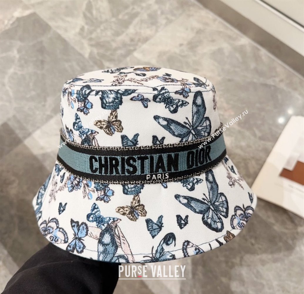 Dior Butterfly Bucket hat Blue 2024 0131 (MAO-240131042)