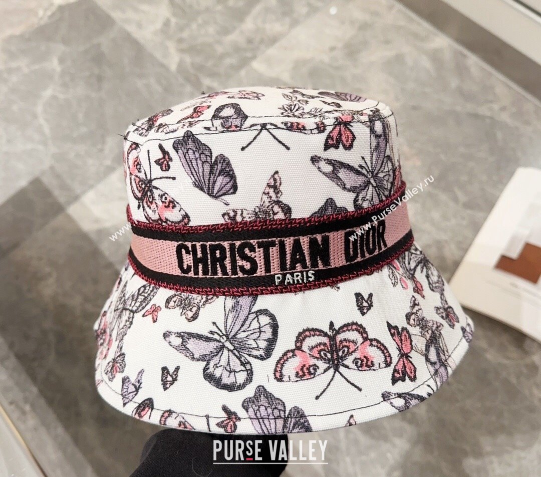 Dior Butterfly Bucket hat Pink 2024 0131 (MAO-240131043)