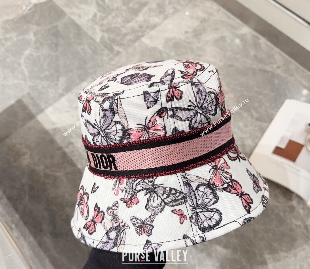 Dior Butterfly Bucket hat Pink 2024 0131 (MAO-240131043)