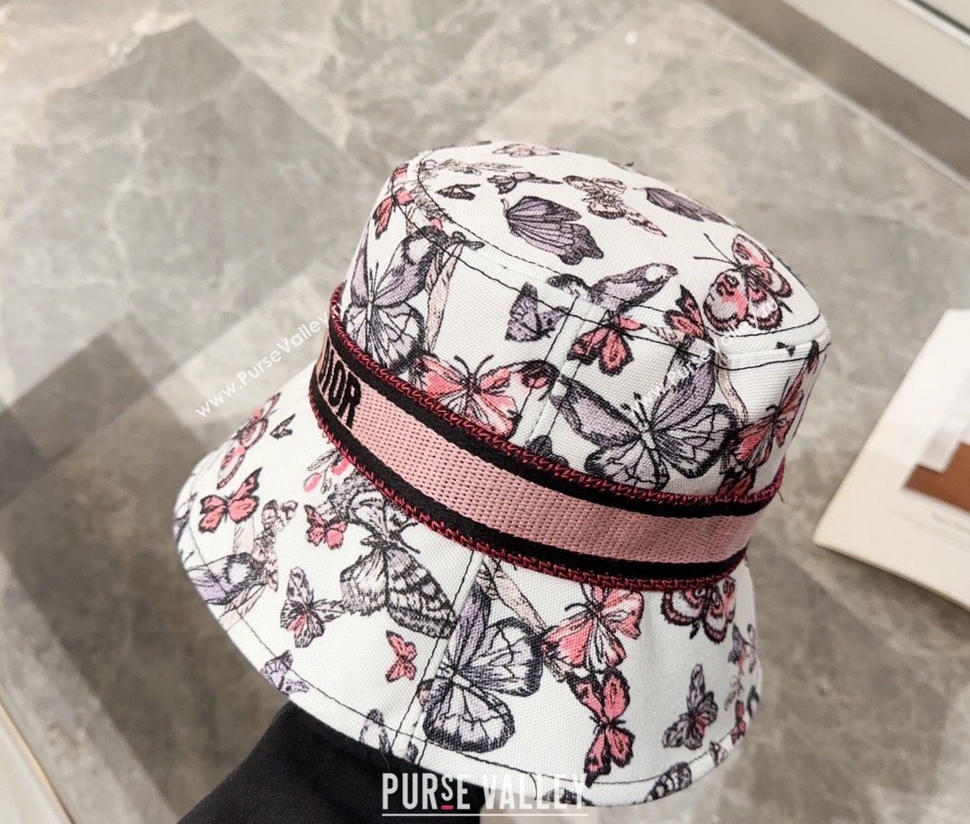 Dior Butterfly Bucket hat Pink 2024 0131 (MAO-240131043)