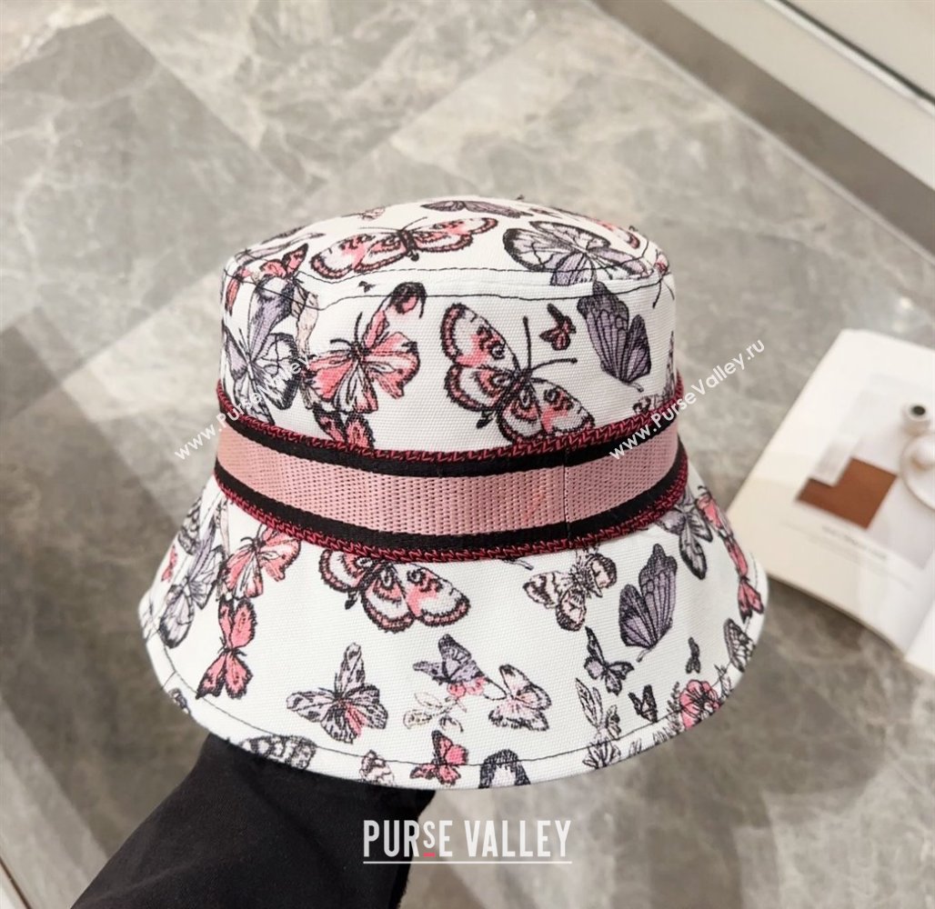 Dior Butterfly Bucket hat Pink 2024 0131 (MAO-240131043)