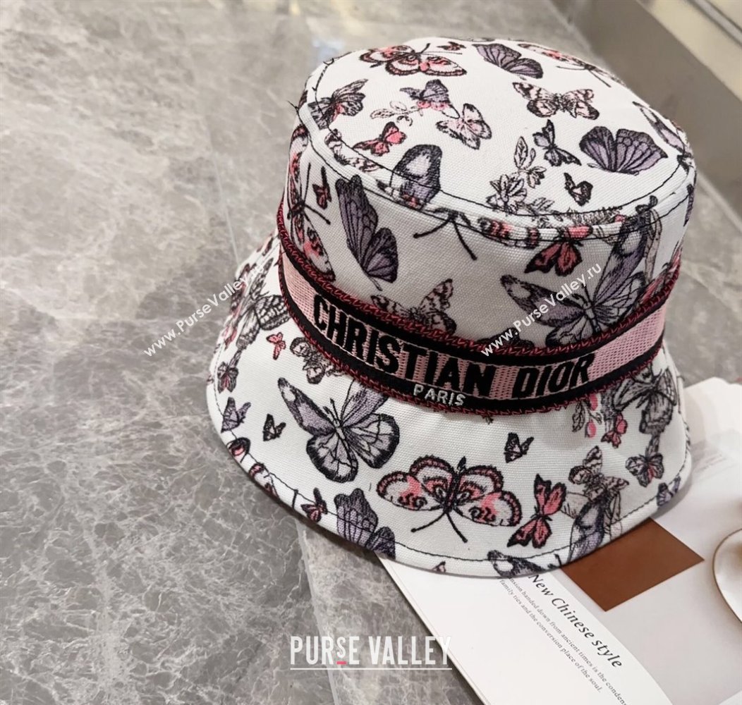 Dior Butterfly Bucket hat Pink 2024 0131 (MAO-240131043)