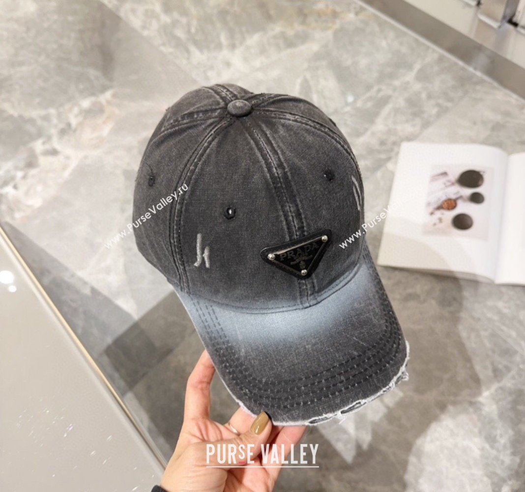 Prada Denim Baseball hat Black 2024 0131 (MAO-240131045)