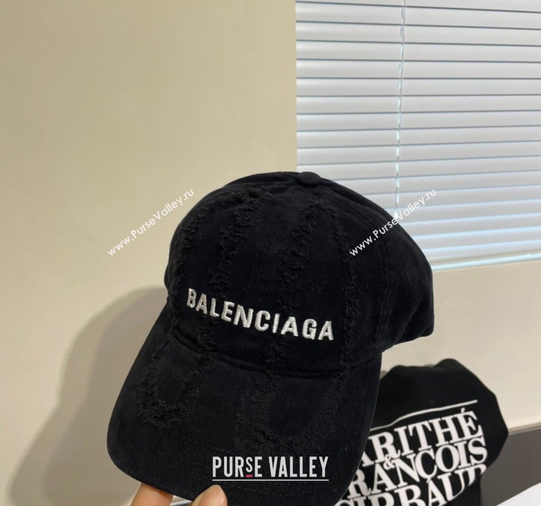 Balenciaga Denim Baseball hat Black 2024 0131 (MAO-240131048)