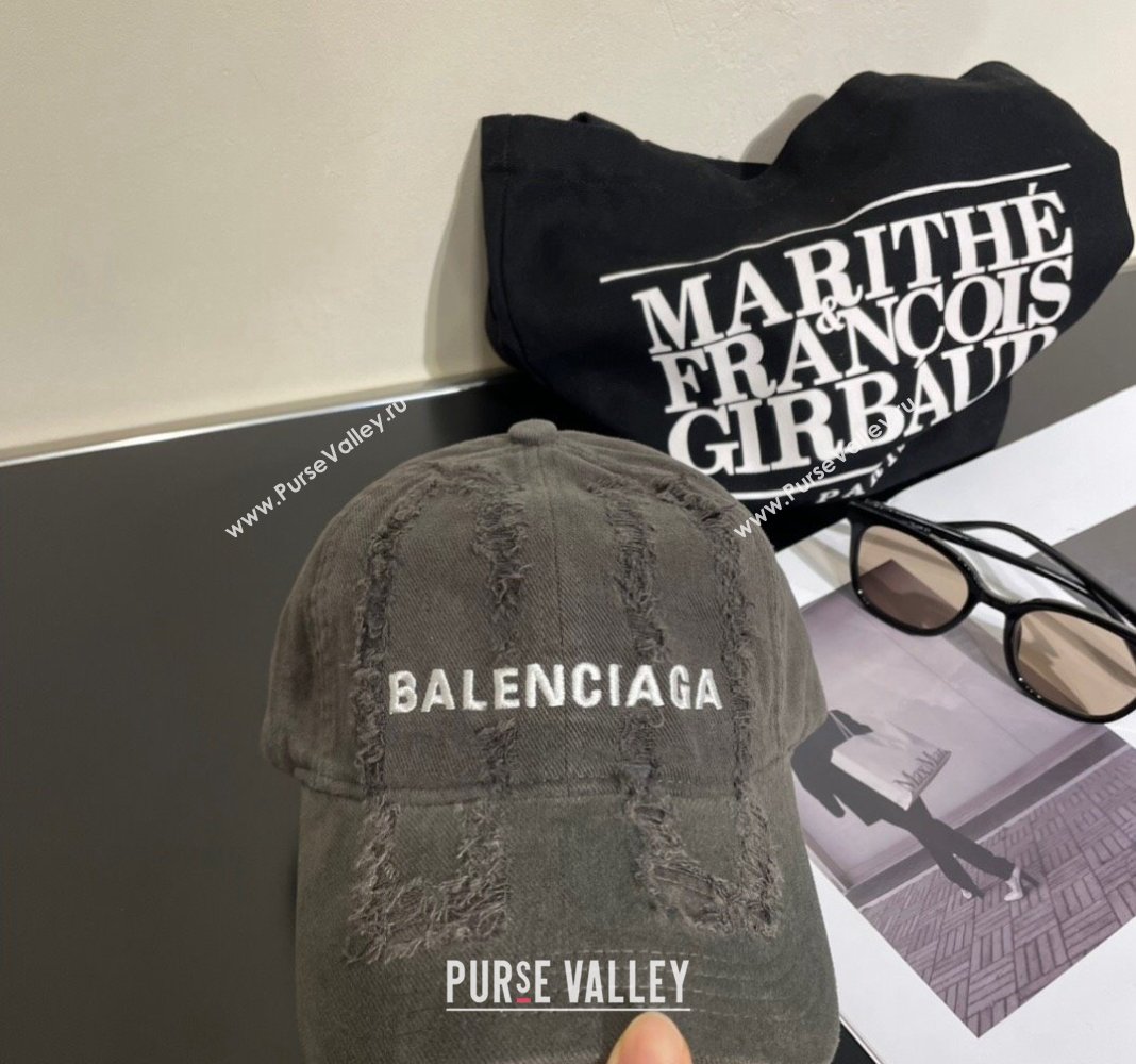 Balenciaga Denim Baseball hat Grey 2024 0131 (MAO-240131050)