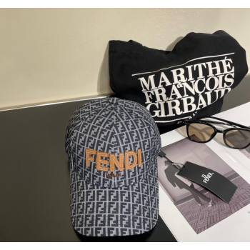 Fendi FF Canvas Baseball hat Grey 2024 0131 (MAO-240131054)