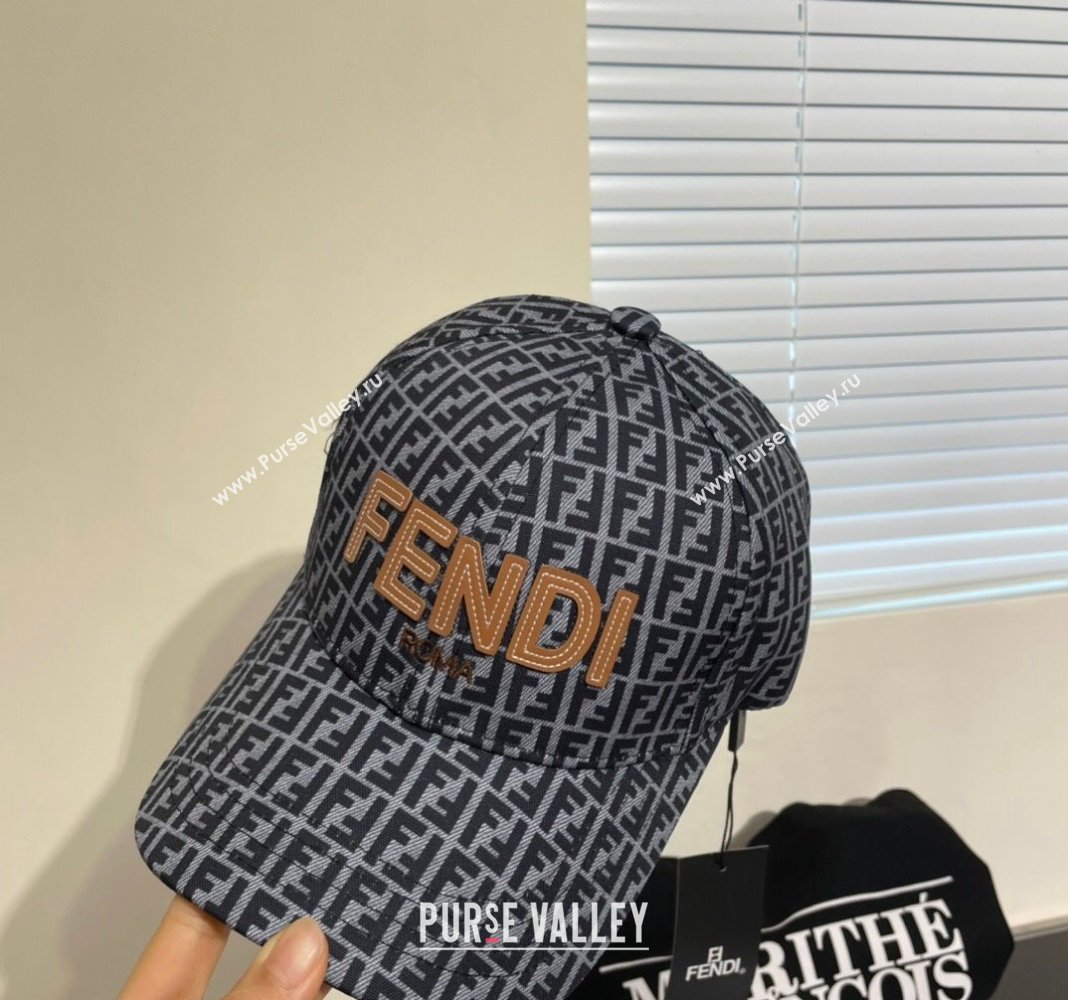 Fendi FF Canvas Baseball hat Grey 2024 0131 (MAO-240131054)