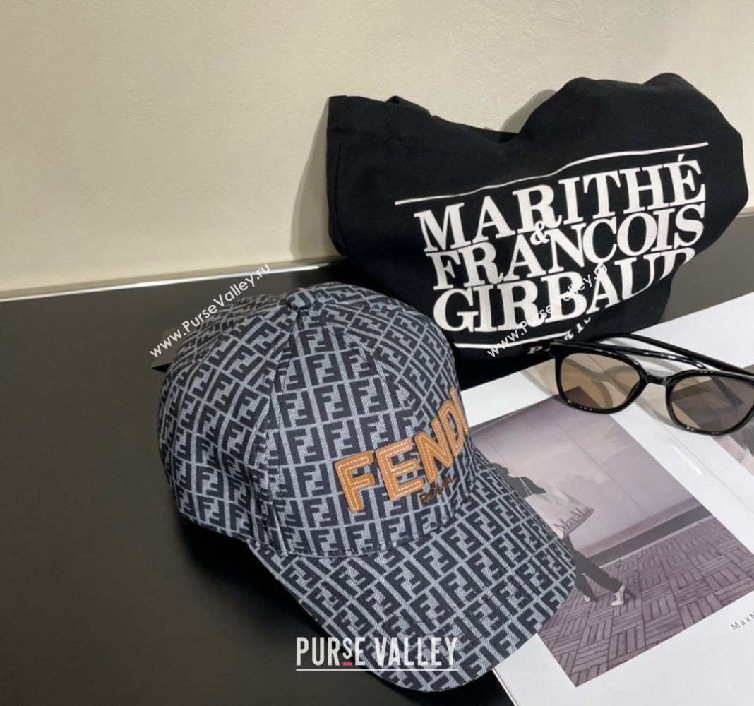 Fendi FF Canvas Baseball hat Grey 2024 0131 (MAO-240131054)