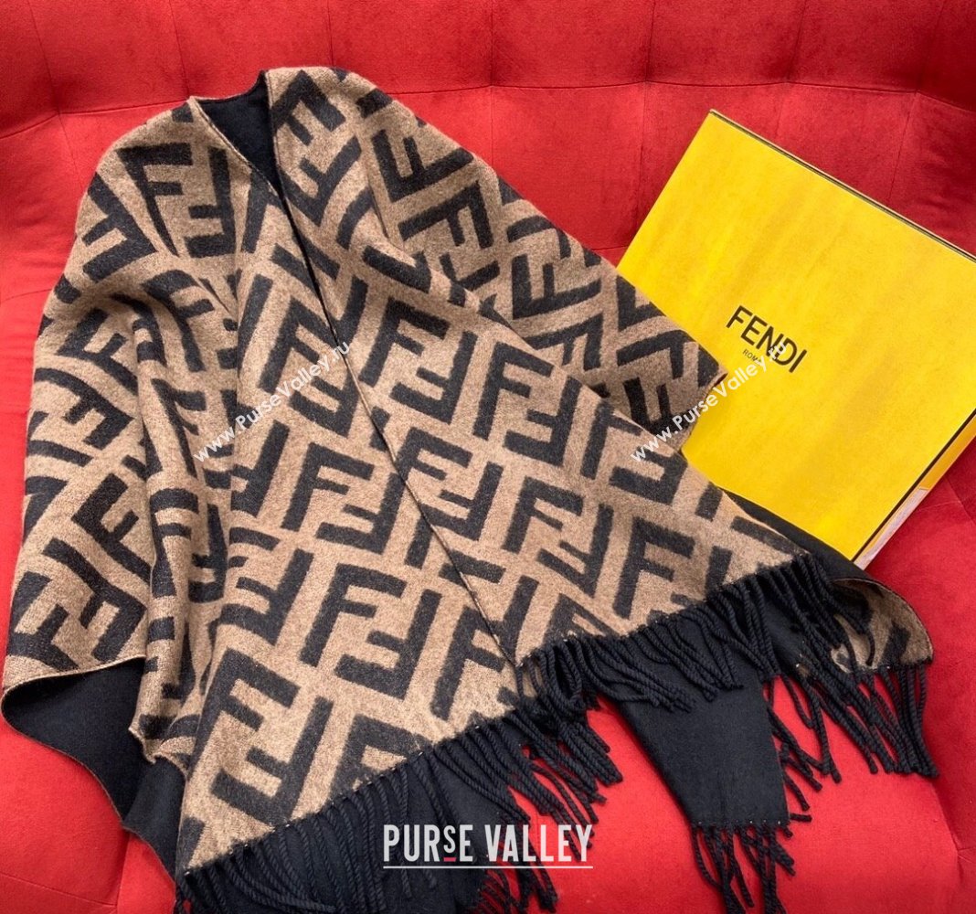 Fendi Wool Cashmere Cape 140x150cm 2024 0131 (A-240131015)
