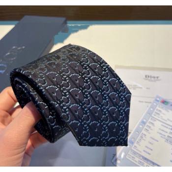 Dior Maxi Oblique Silk Tie Blue 2 2024 030401 (XMN-240304113)