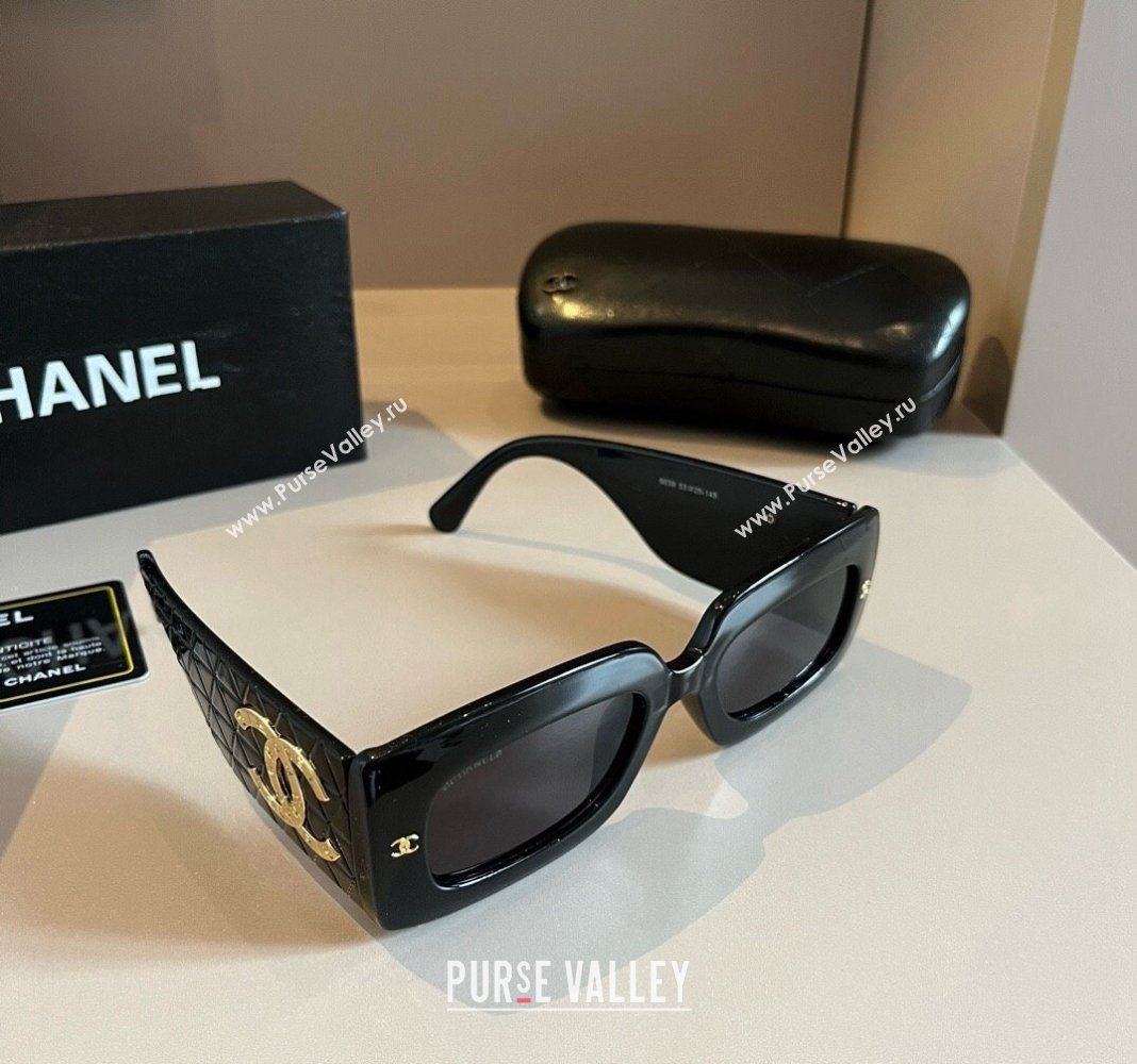 Chanel Quilted Sunglasses Black 2024 030406 (XMN-240304140)