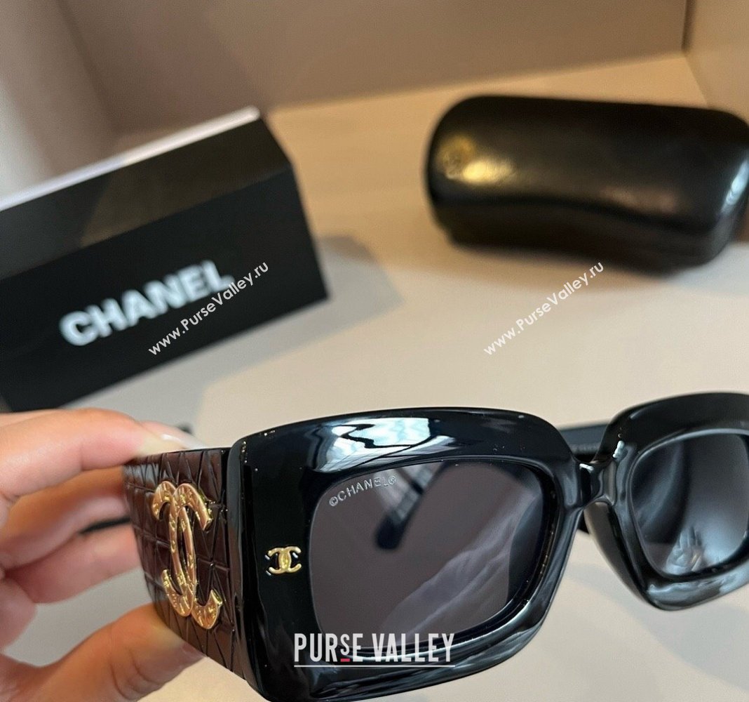 Chanel Quilted Sunglasses Black 2024 030406 (XMN-240304140)