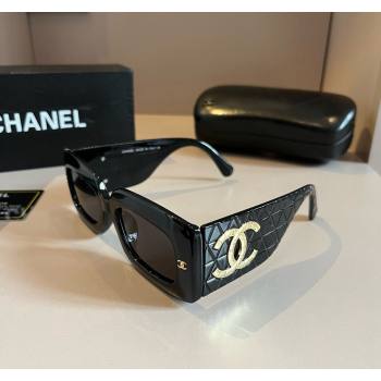 Chanel Quilted Sunglasses Black 2024 030406 (XMN-240304140)