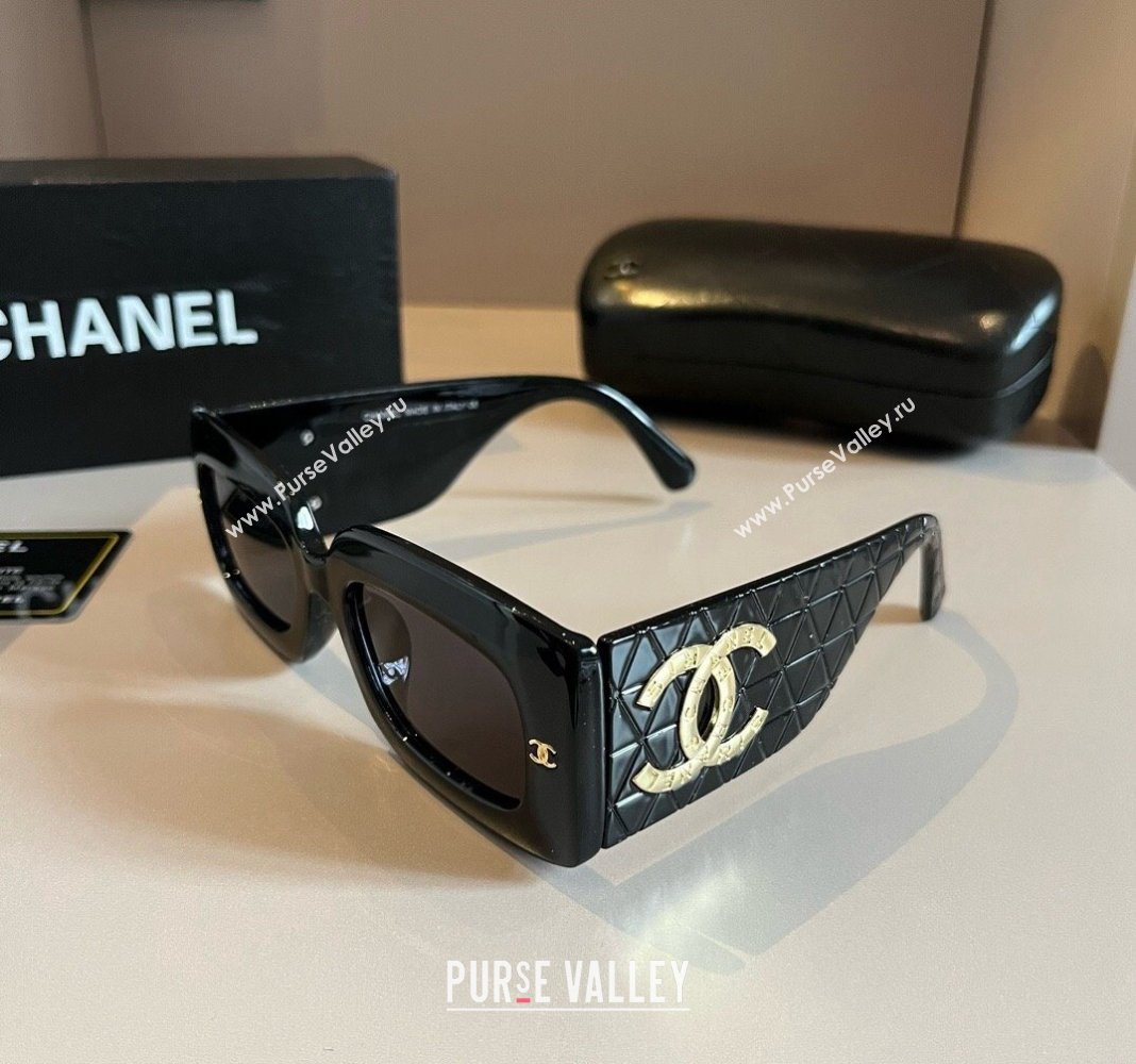 Chanel Quilted Sunglasses Black 2024 030406 (XMN-240304140)