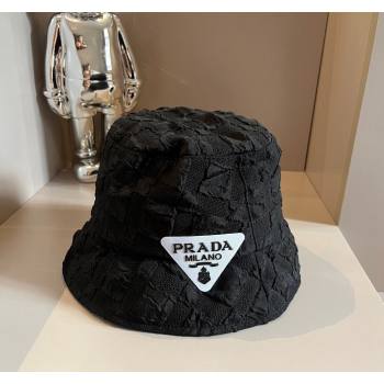 Prada Bucket Hat Black1/White 2024 0301 (XMN-240301086)