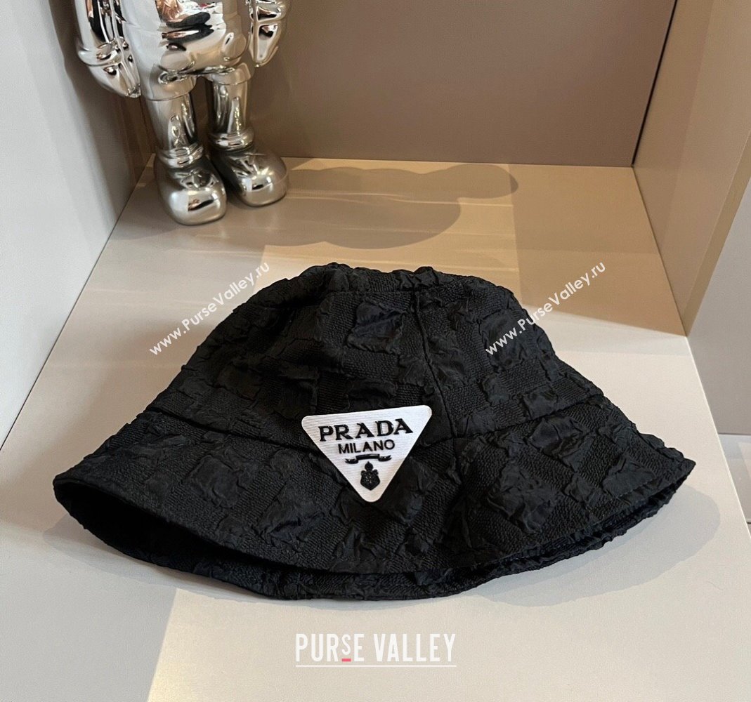 Prada Bucket Hat Black1/White 2024 0301 (XMN-240301086)