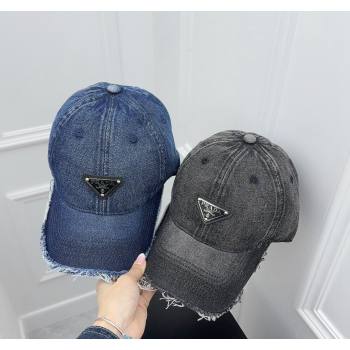 Prada Denim Baseball hat Blue/Black 2024 0301 (XMN-240301088)