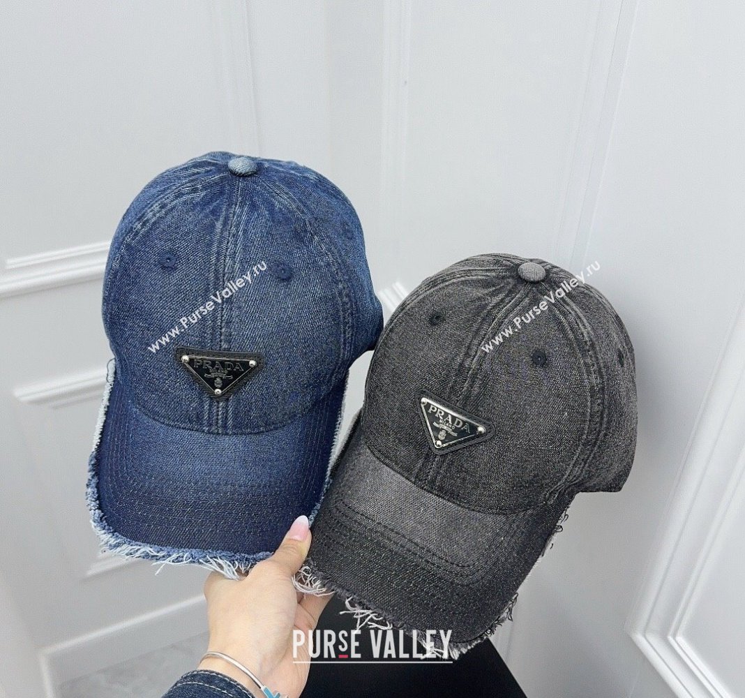 Prada Denim Baseball hat Blue/Black 2024 0301 (XMN-240301088)