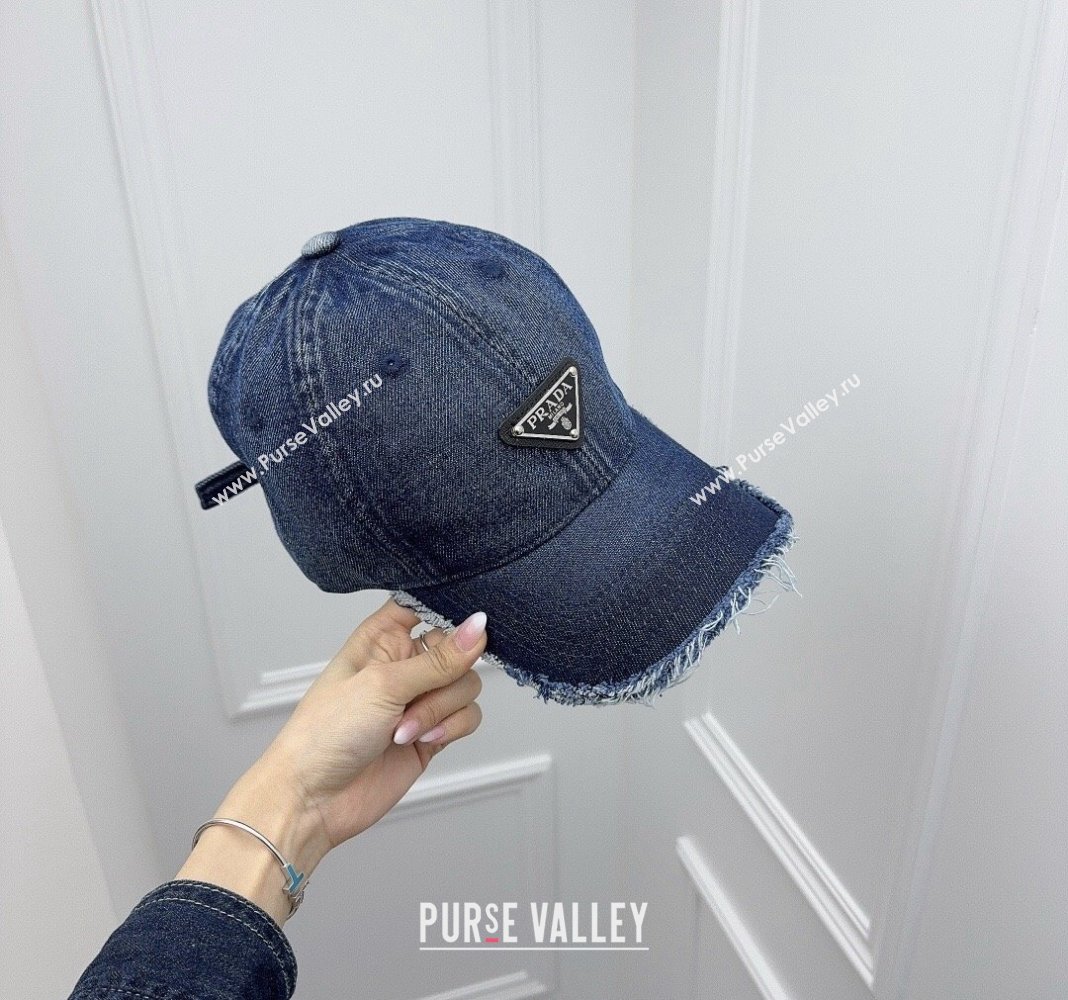 Prada Denim Baseball hat Blue/Black 2024 0301 (XMN-240301088)