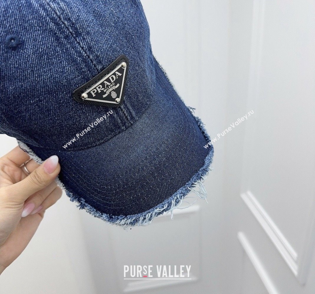 Prada Denim Baseball hat Blue/Black 2024 0301 (XMN-240301088)