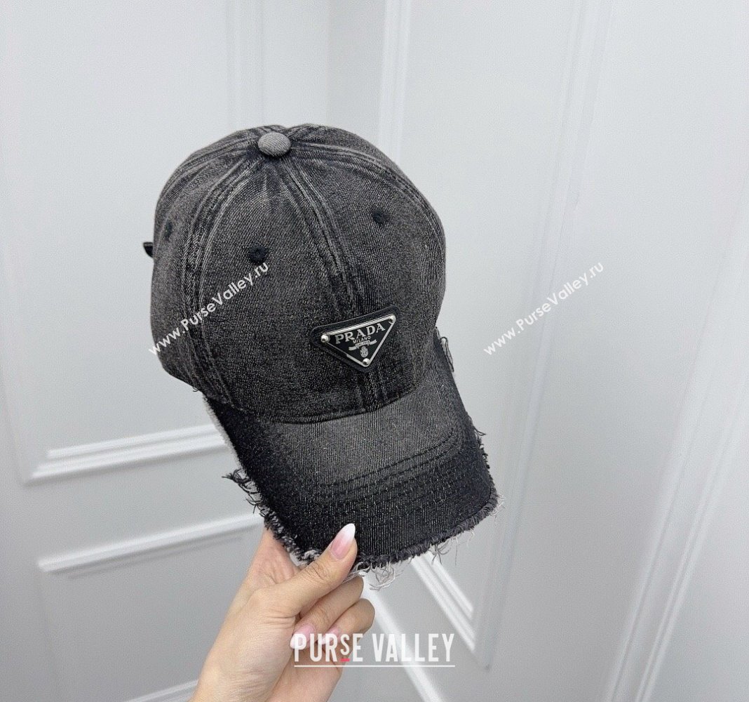 Prada Denim Baseball hat Blue/Black 2024 0301 (XMN-240301088)