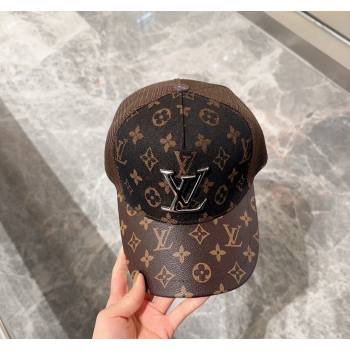 Louis Vuitton Monogram and Mesh Baseball hat Brown 2024 0301 (XMN-240301095)