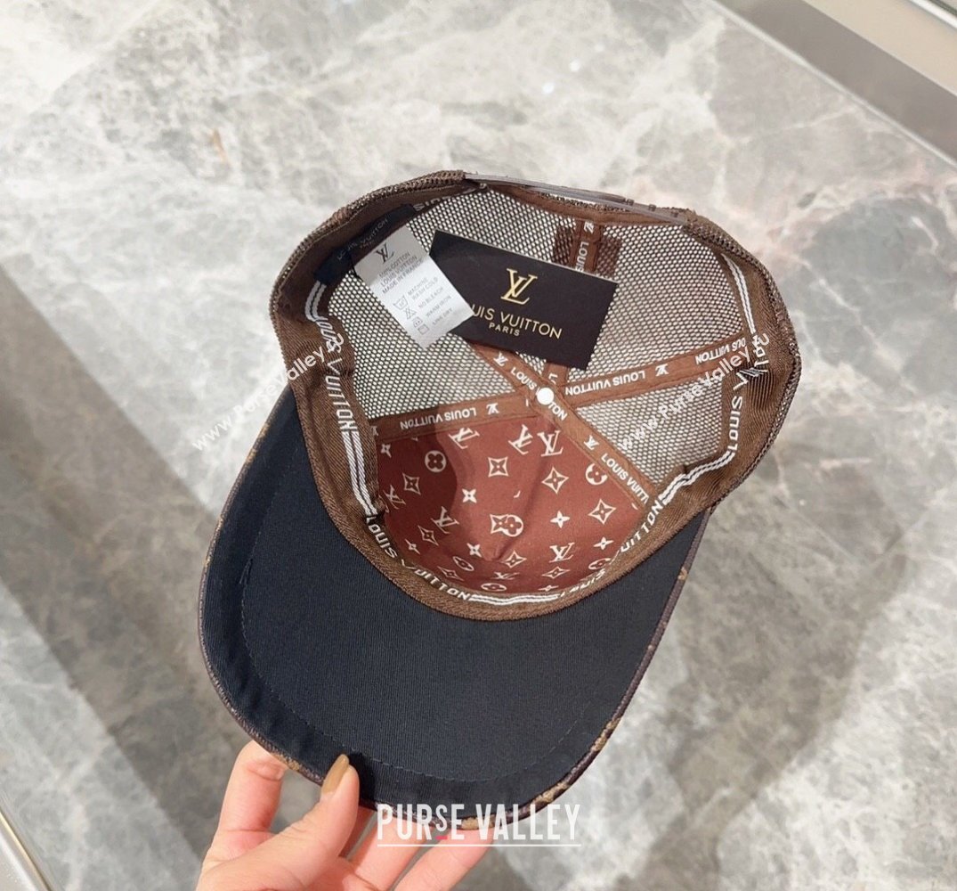 Louis Vuitton Monogram and Mesh Baseball hat Brown 2024 0301 (XMN-240301095)